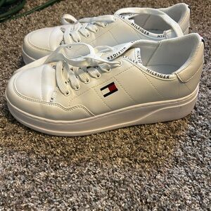 Tommy Hilfiger White Platform Sneakers